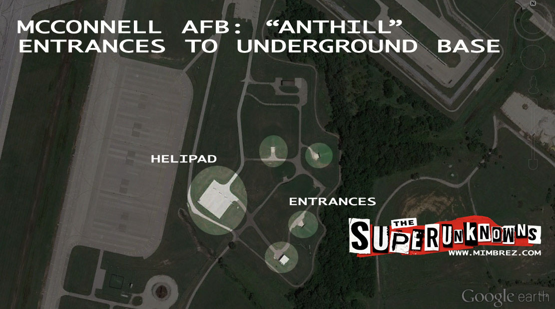 anthill entrance to underground military base at mcconnell